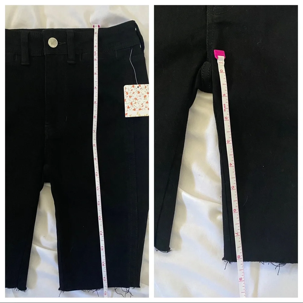 Free People Black Denim Bermuda Shorts, NWT